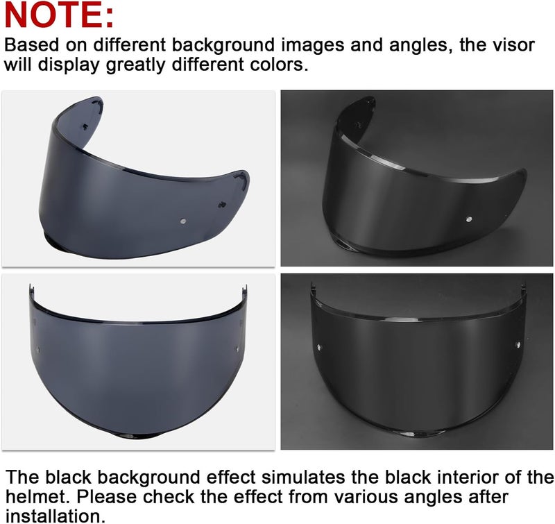 psler Sedici Strada 2 Visor - Sedici Strada 2 and Strada 3 Face Shield Motorcycle Helmet visor Accessories Replacement for LS2 FT2 VECTOR Sedici Strada 2 Strada 3 FF801 FF397，Dark Black - Image 2